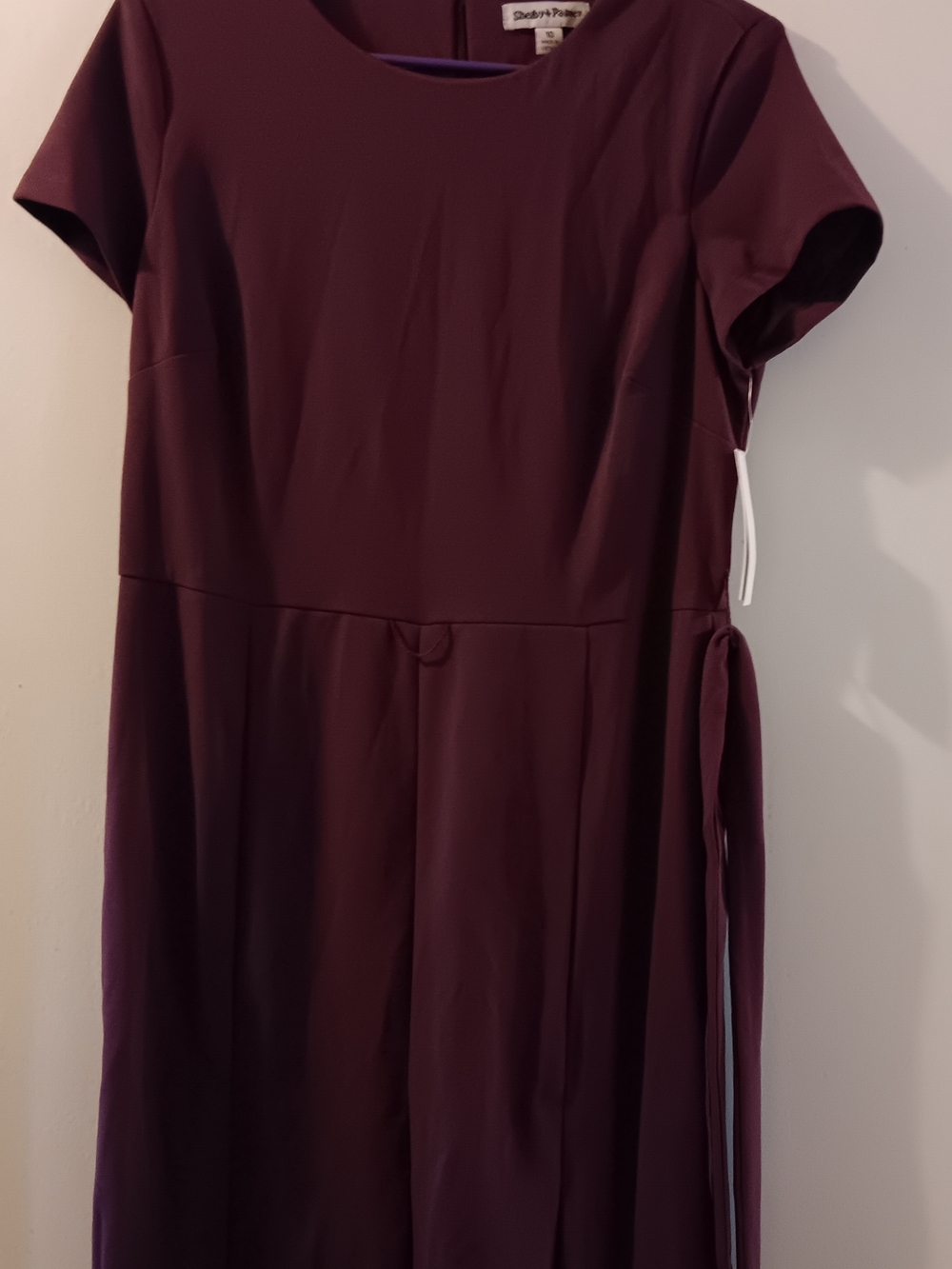 Womens New With Tags Shelby & Palmer Maroon Mido Dress Size 10